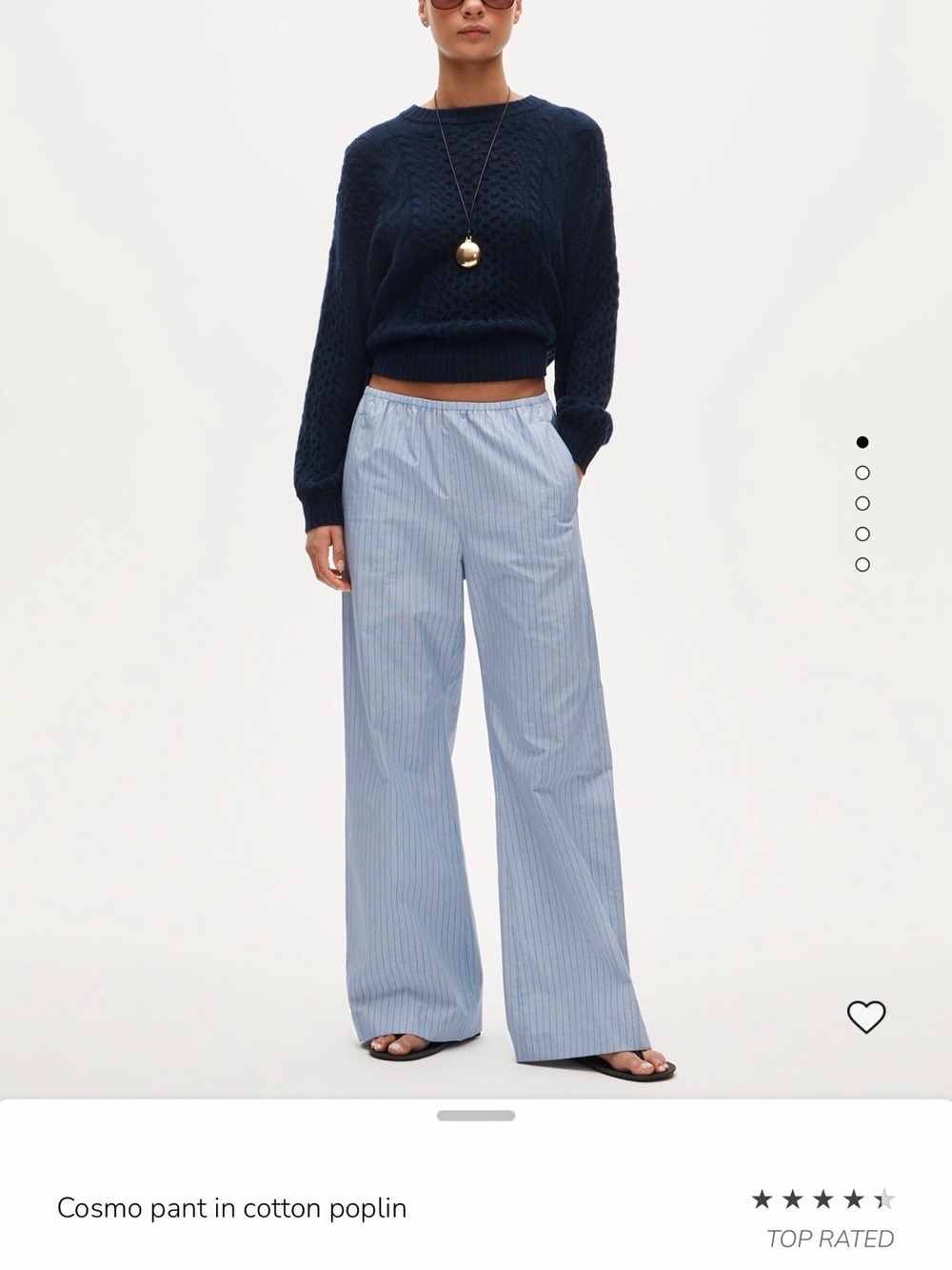 J Crew Light Blue Pinstripe Cosmo Cotton Poplin Pants